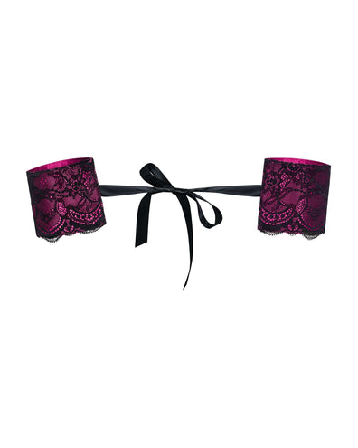 Cătușe erotice Roseberry – accesorii sexy din satin si dantelă, mărime universală (one size) SOLLUXE Every box holds joy - unbox it!